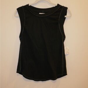 Free People We The Free Black Cotton Muscle Tank NWT size medium